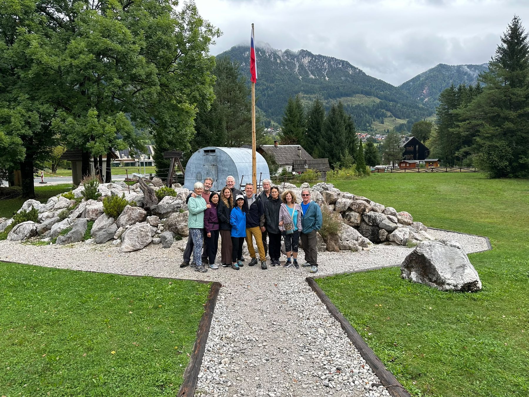 Andrew’s group on their private cycling tour in Kranjska Gora