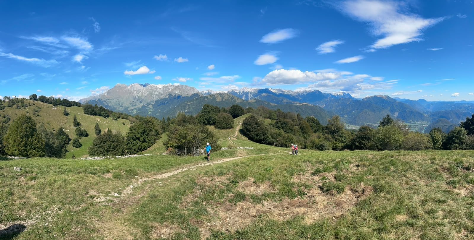 Panoramic cycling scenery in the Julian Alps